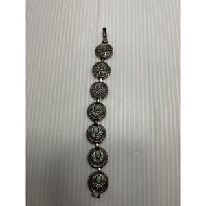 Sarah Coventry Silver Tone And Turquoise Bracelet Vintage Jewelry‎